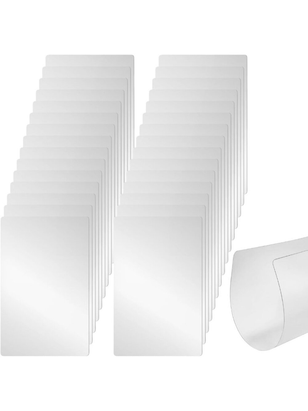 30 Pack Flexible Cutting Board Mats 17x11 In, BPA-Free Kitchen Sheets
